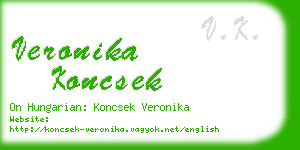 veronika koncsek business card